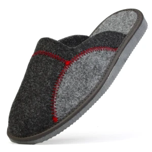 Kapcie męskie z filcu na gumowej podeszwie 1513