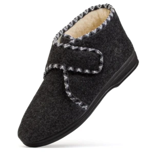 Ciepłe kapcie za kostkę na rzep 1432