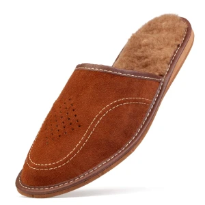 Kapcie męskie zamszowe ocieplane 1503 