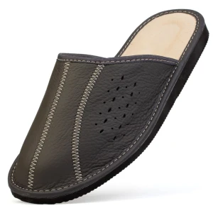 Kapcie męskie skórzane 1218